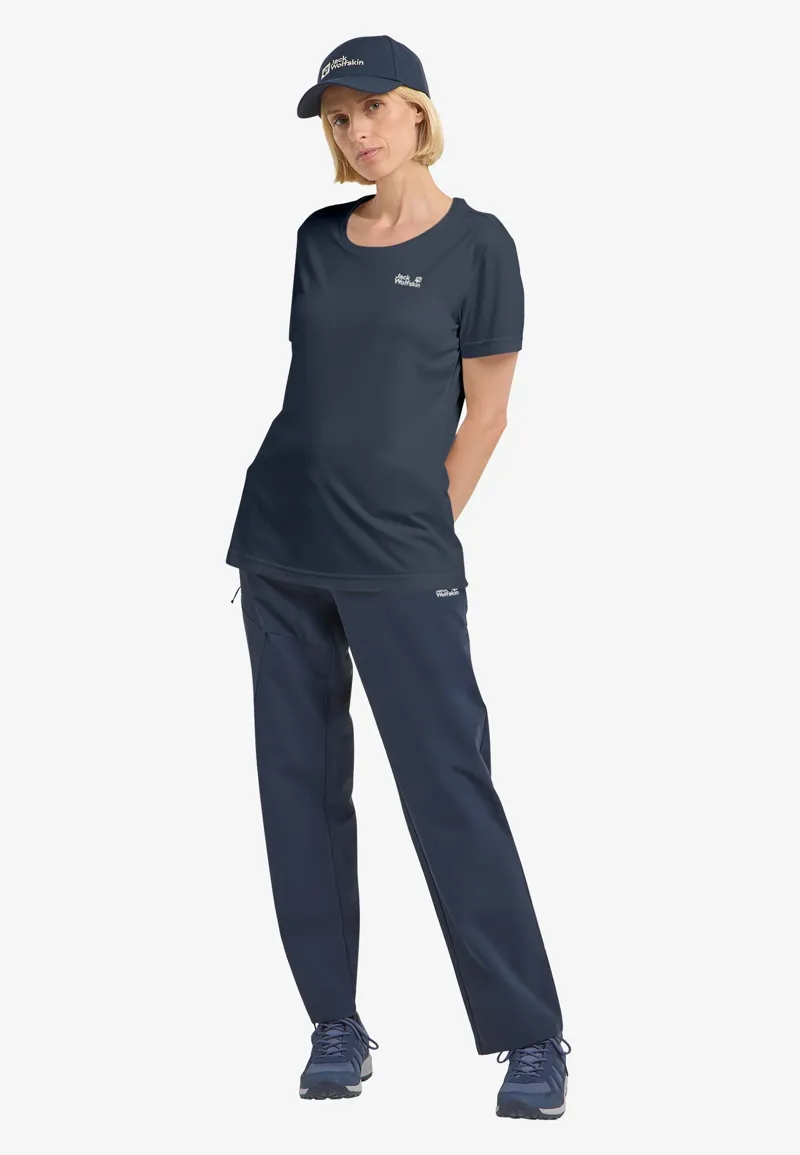 Jack Wolfskin Women's Tech Tee - Midnight Sky-4