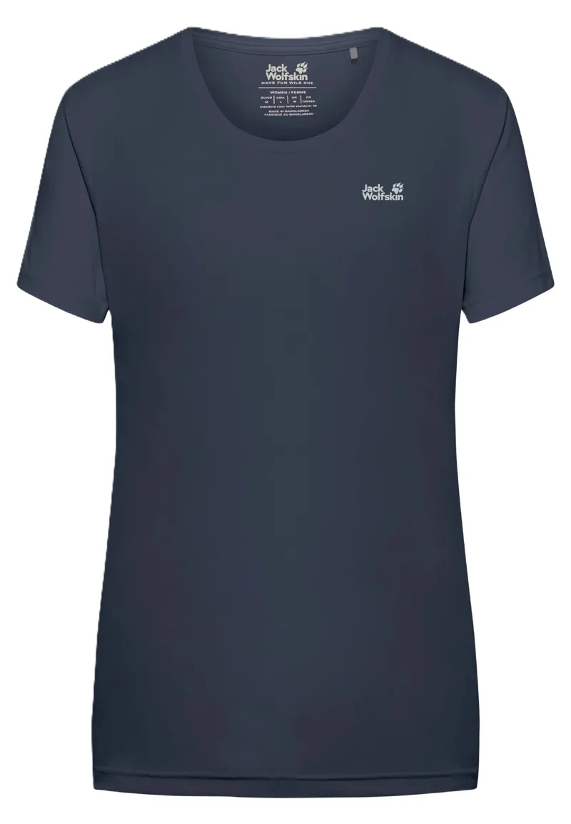 Jack Wolfskin Women's Tech Tee - Midnight Sky