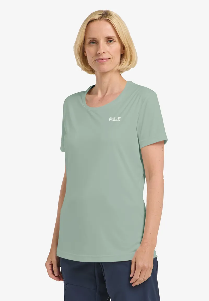 Jack Wolfskin Women's Tech Tee - Green Zinnia-2