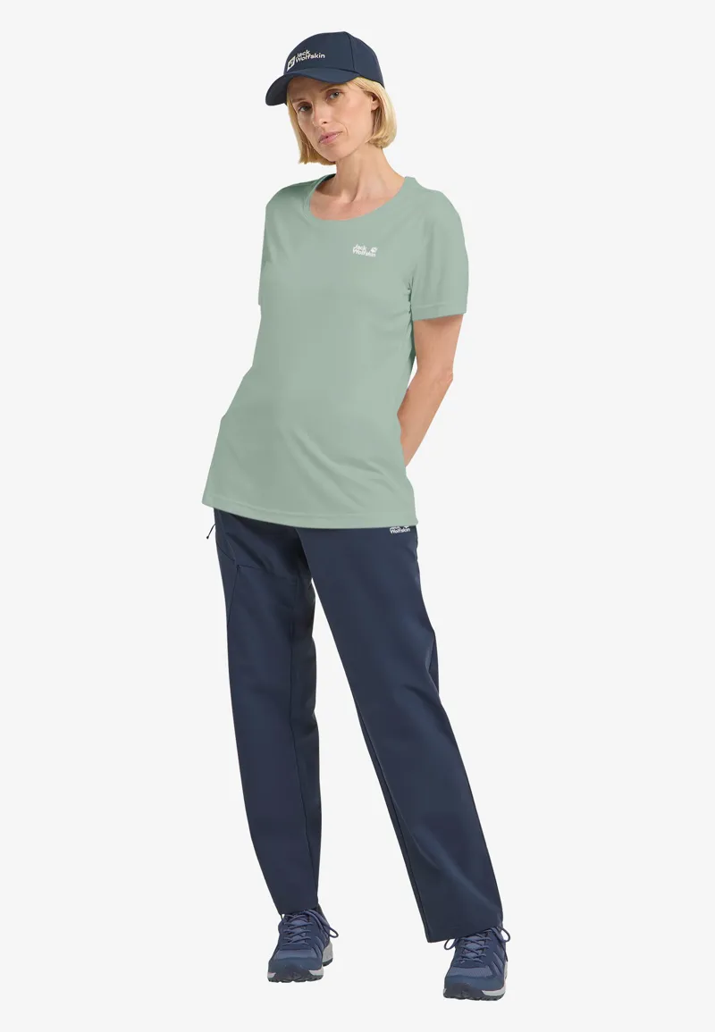 Jack Wolfskin Women's Tech Tee - Green Zinnia-4