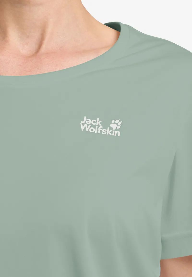 Jack Wolfskin Women's Tech Tee - Green Zinnia-5