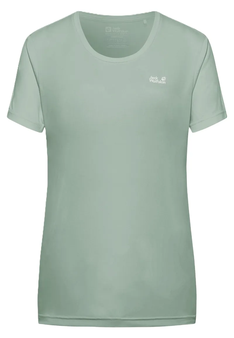 Jack Wolfskin Women's Tech Tee - Green Zinnia
