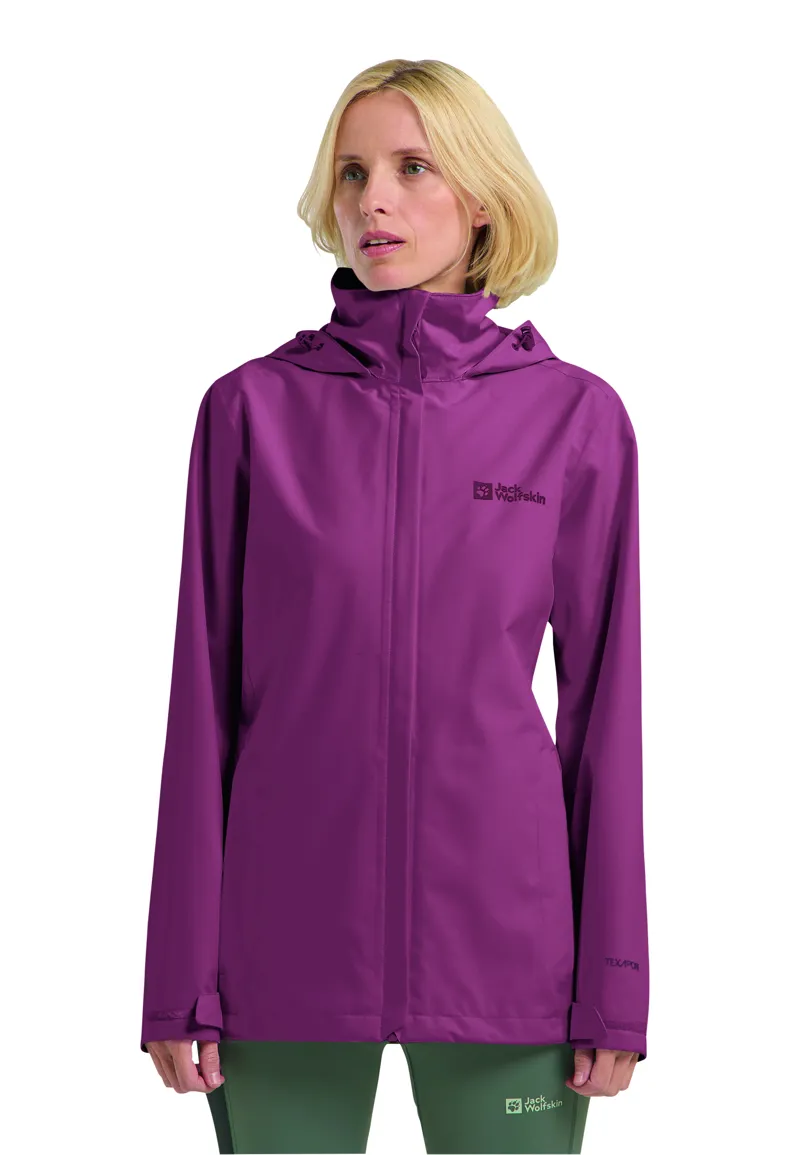 Jack Wolfskin Women's Trailtime 2L Waterproof Jacket - Raisin-3