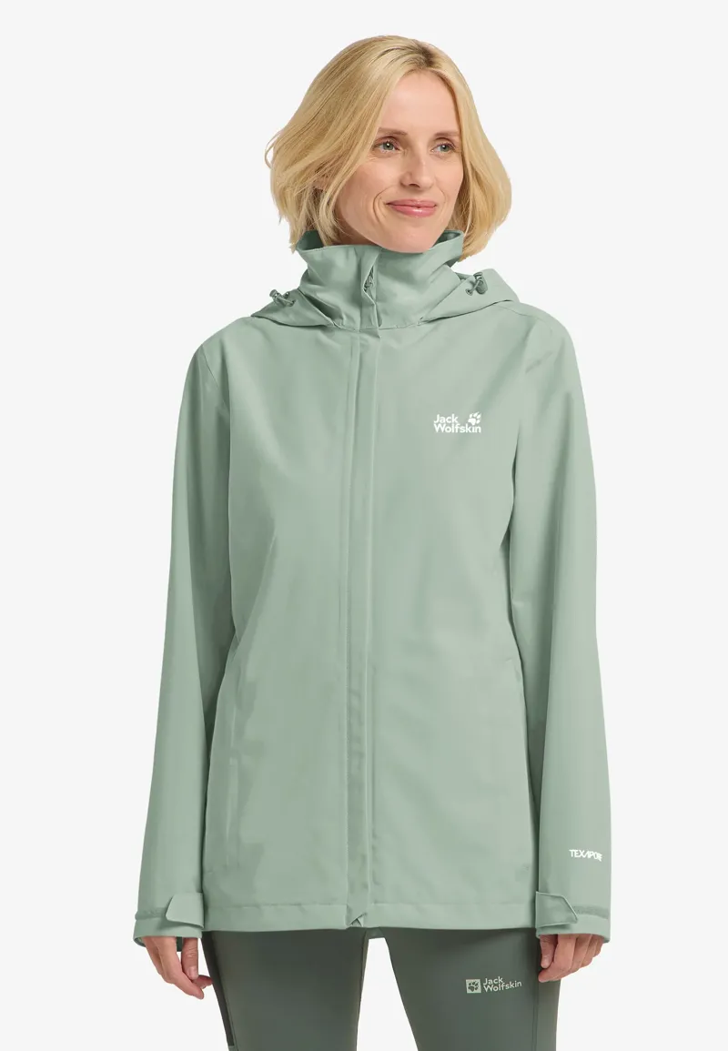 Jack Wolfskin Women's Trailtime 2L Waterproof Jacket - Green Zinnia-3