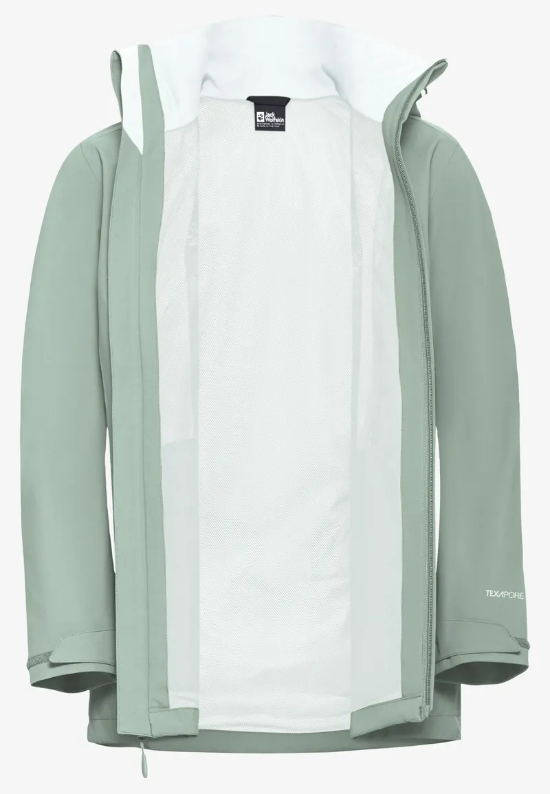 Jack Wolfskin Women's Trailtime 2L Waterproof Jacket - Green Zinnia-2