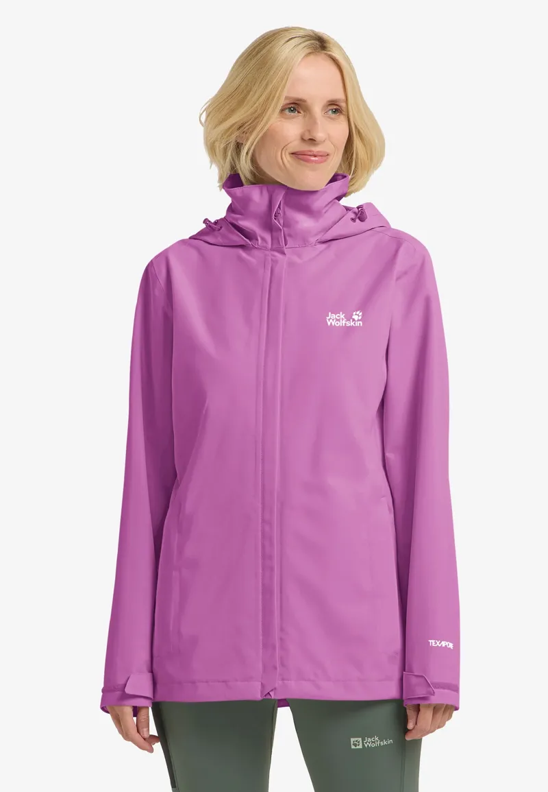 Jack Wolfskin Women's Trailtime 2L Waterproof Jacket - Foxglove-3
