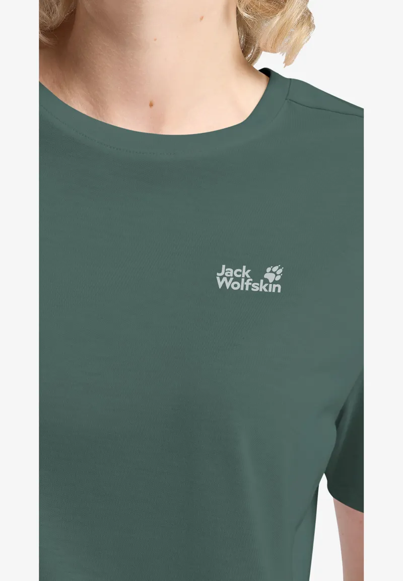 Jack Wolfskin Women's Vonnan Short Sleeve Tee - Sago Palm-4