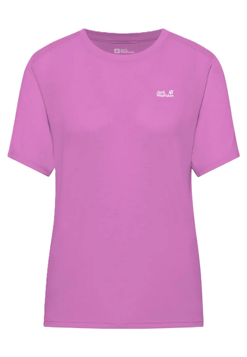 Jack Wolfskin Women's Vonnan Short Sleeve Tee - Foxglove