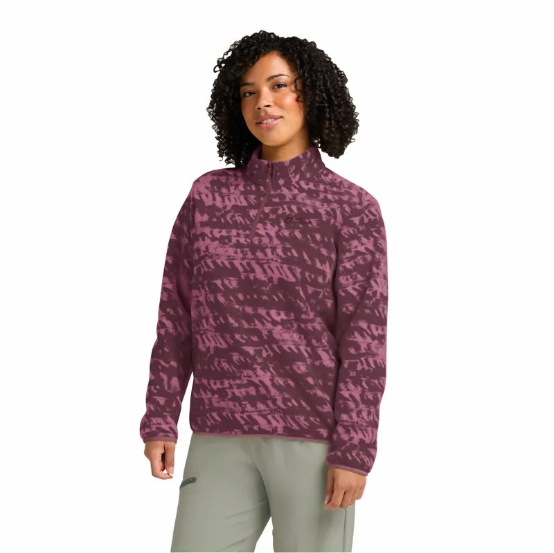 Jack Wolfskin Women's Big Sky Half Zip Fleece - Raisin-2
