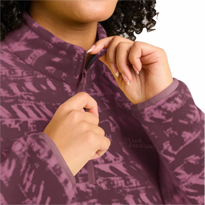 Jack Wolfskin Women's Big Sky Half Zip Fleece - Raisin-4