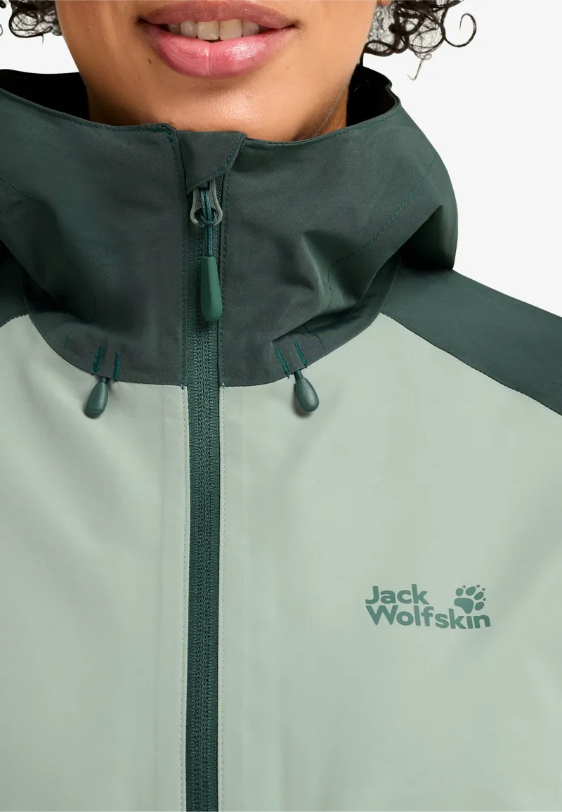 Jack Wolfskin Women's Wildbound 2L Waterproof Jacket -  Green Zinnia-8
