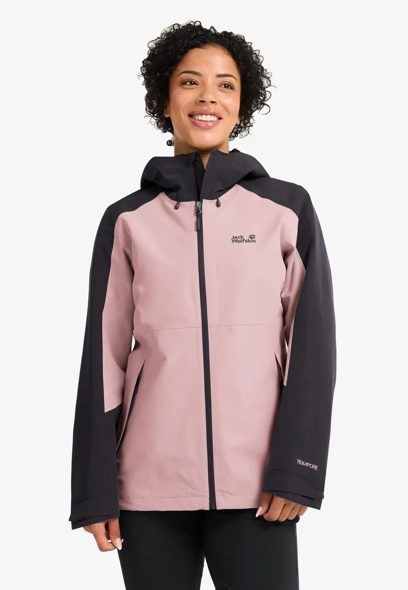 Jack Wolfskin Women's Wildbound 2L Waterproof Jacket - Rose Garden-3