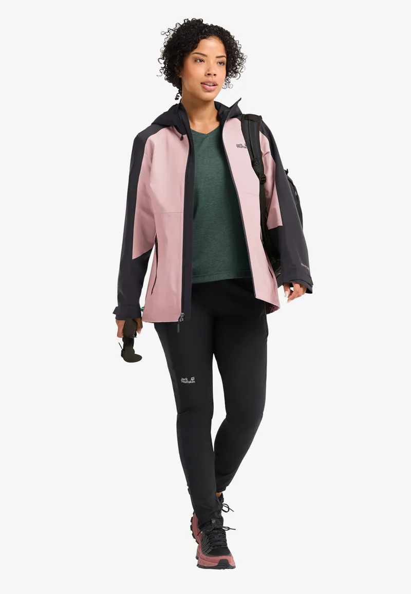 Jack Wolfskin Women's Wildbound 2L Waterproof Jacket - Rose Garden-5