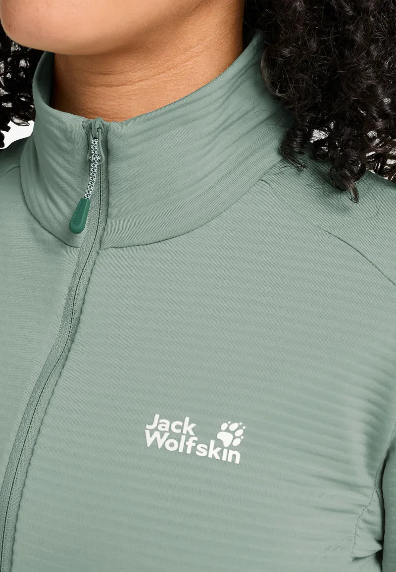 Jack Wolfskin Women's Litestride Full Zip Fleece - Green Zinnia-6
