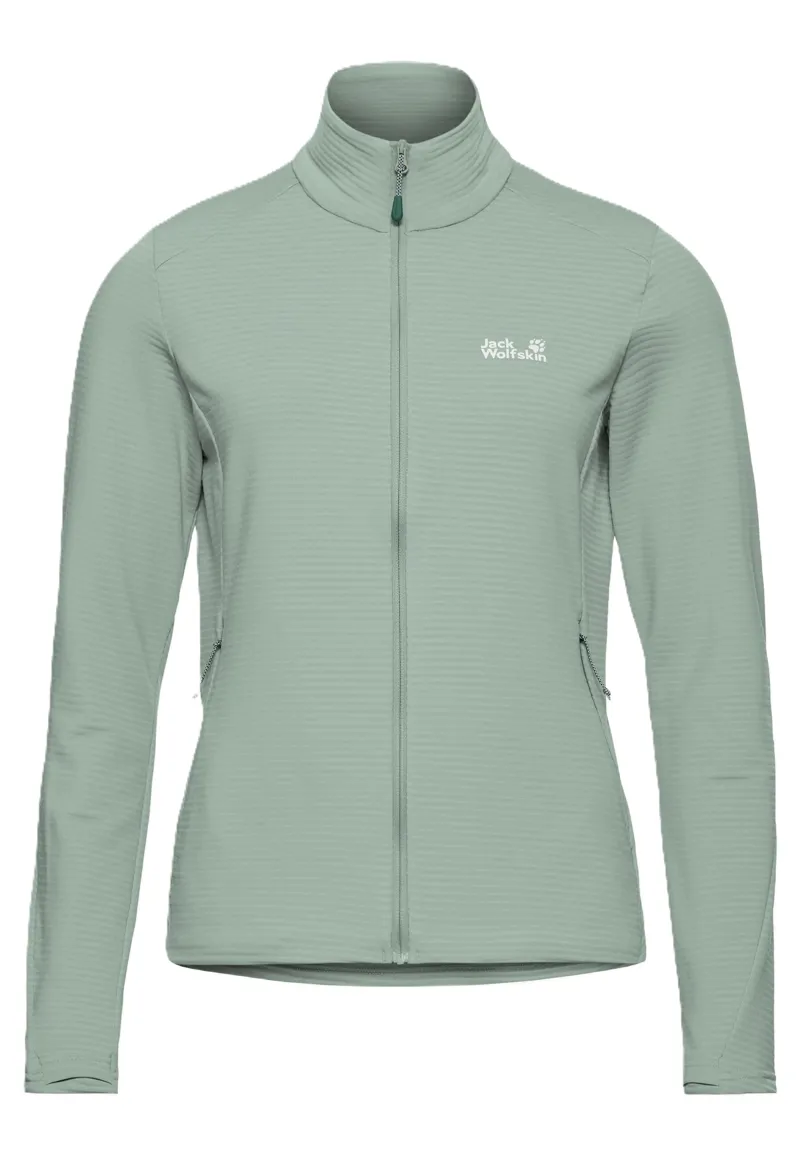 Jack Wolfskin Women's Litestride Full Zip Fleece - Green Zinnia