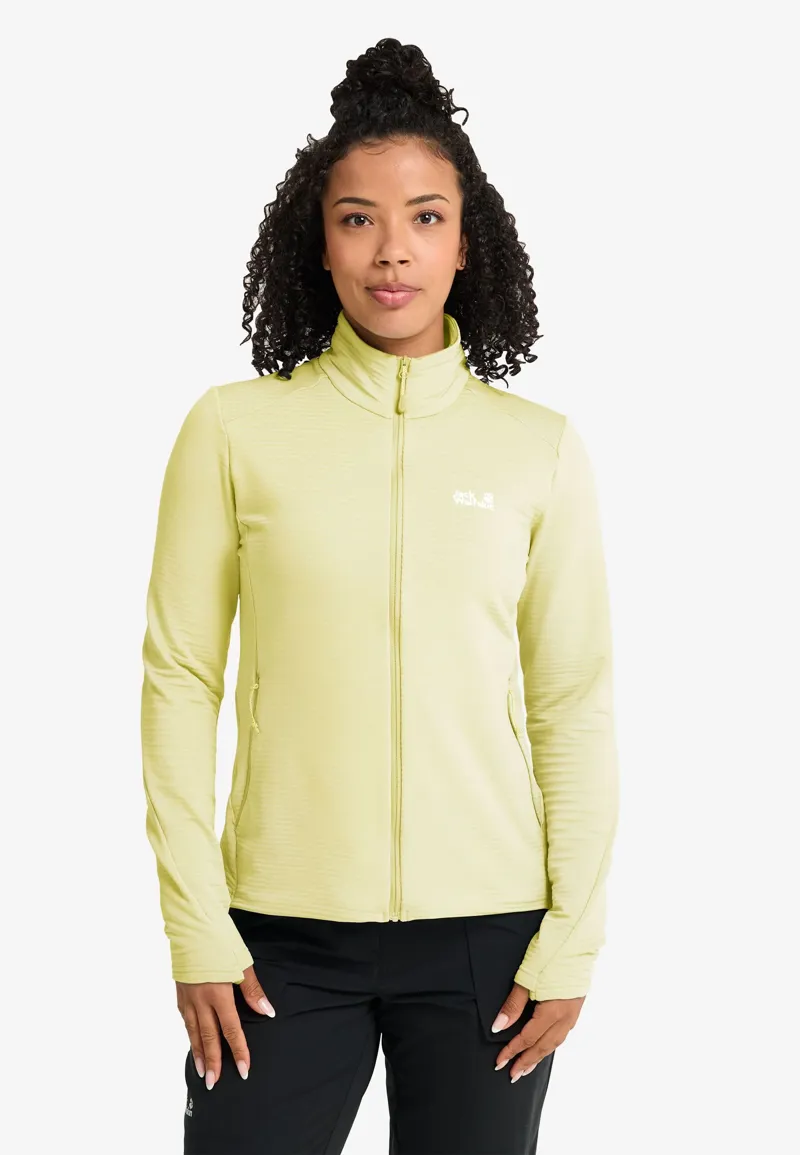Jack Wolfskin Women's Litestride Full Zip Fleece - Daisy-2