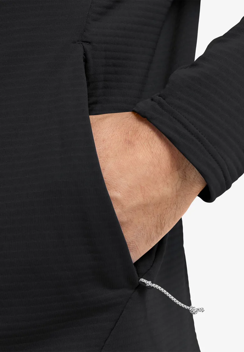 Jack Wolfskin Men's Litestride Hooded Full Zip Fleece - Black-5