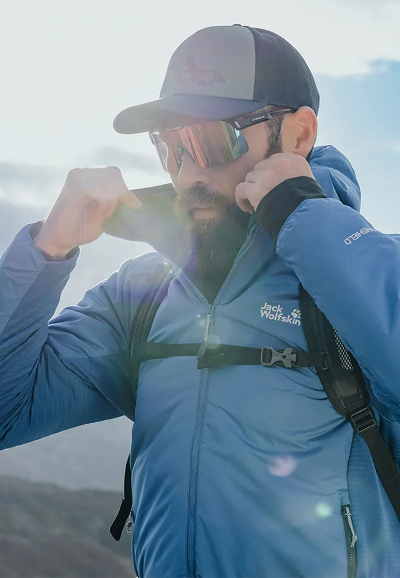 Jack Wolfskin Men's Trail Light Hybrid Jacket - Blue Orchid-7