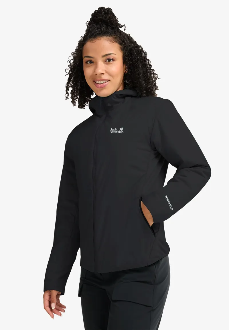Jack Wolfskin Women's Trail Light Hybrid Jacket - Black-2