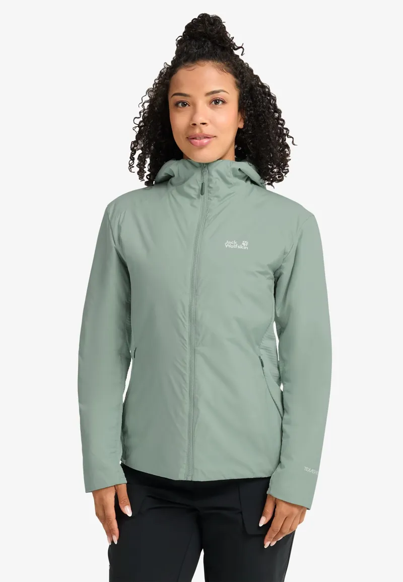 Jack Wolfskin Women's Trail Light Hybrid Jacket - Green Zinnia-2