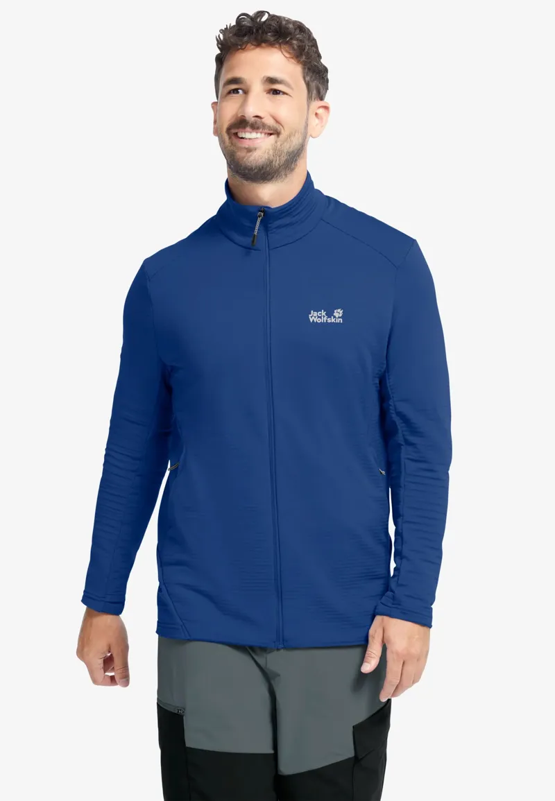 Jack Wolfskin Men's Litestride Full Zip Fleece - Blue Orchid-2