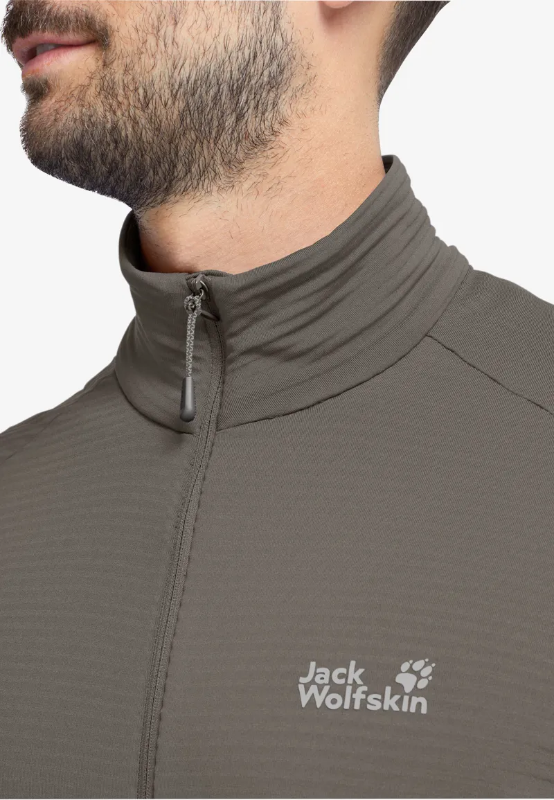 Jack Wolfskin Men's Litestride Full Zip Fleece - Flint-4