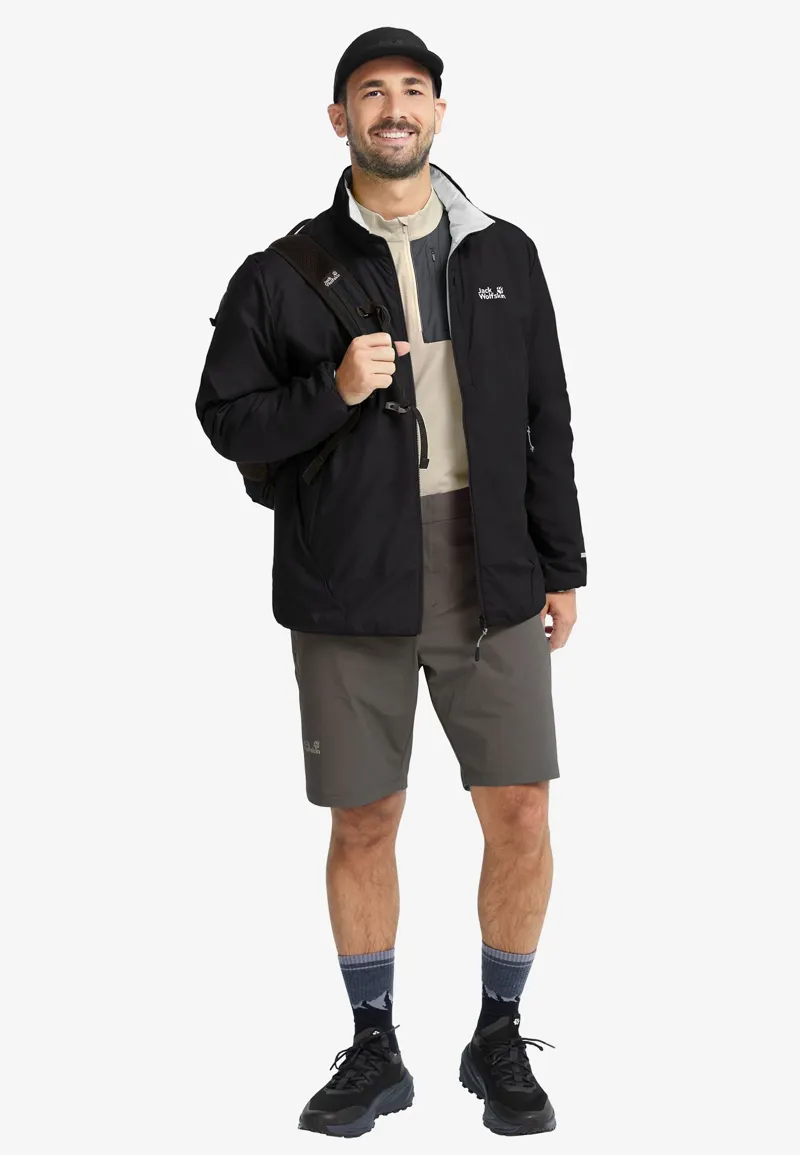 Jack Wolfskin Men's Trail Light Insulated 2in1 Reversible Jacket - Black-9