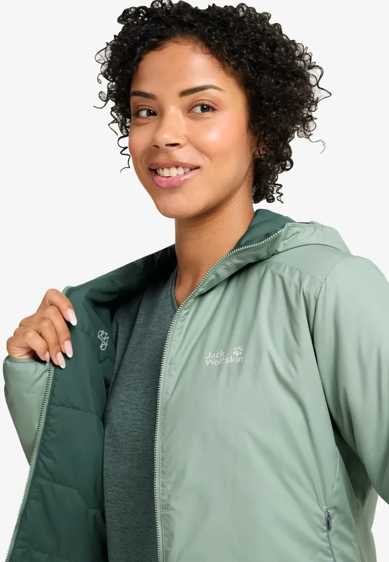Jack Wolfskin Women's Trail Light Insulated 2in1 Reversible Jacket - Green Zinnia-8