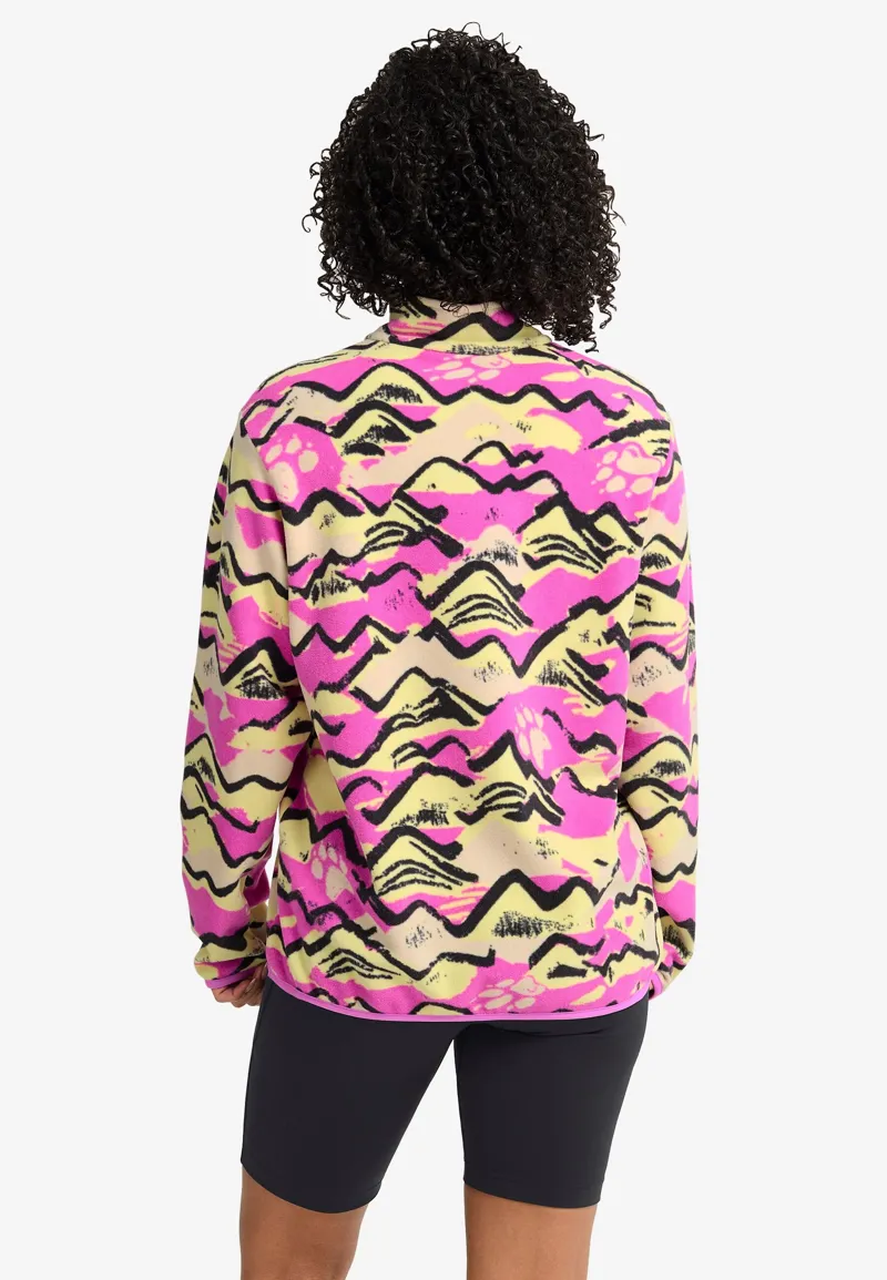 Jack Wolfskin Women's Paw Era 100 Half Zip Fleece Pullover - Foxglove-4