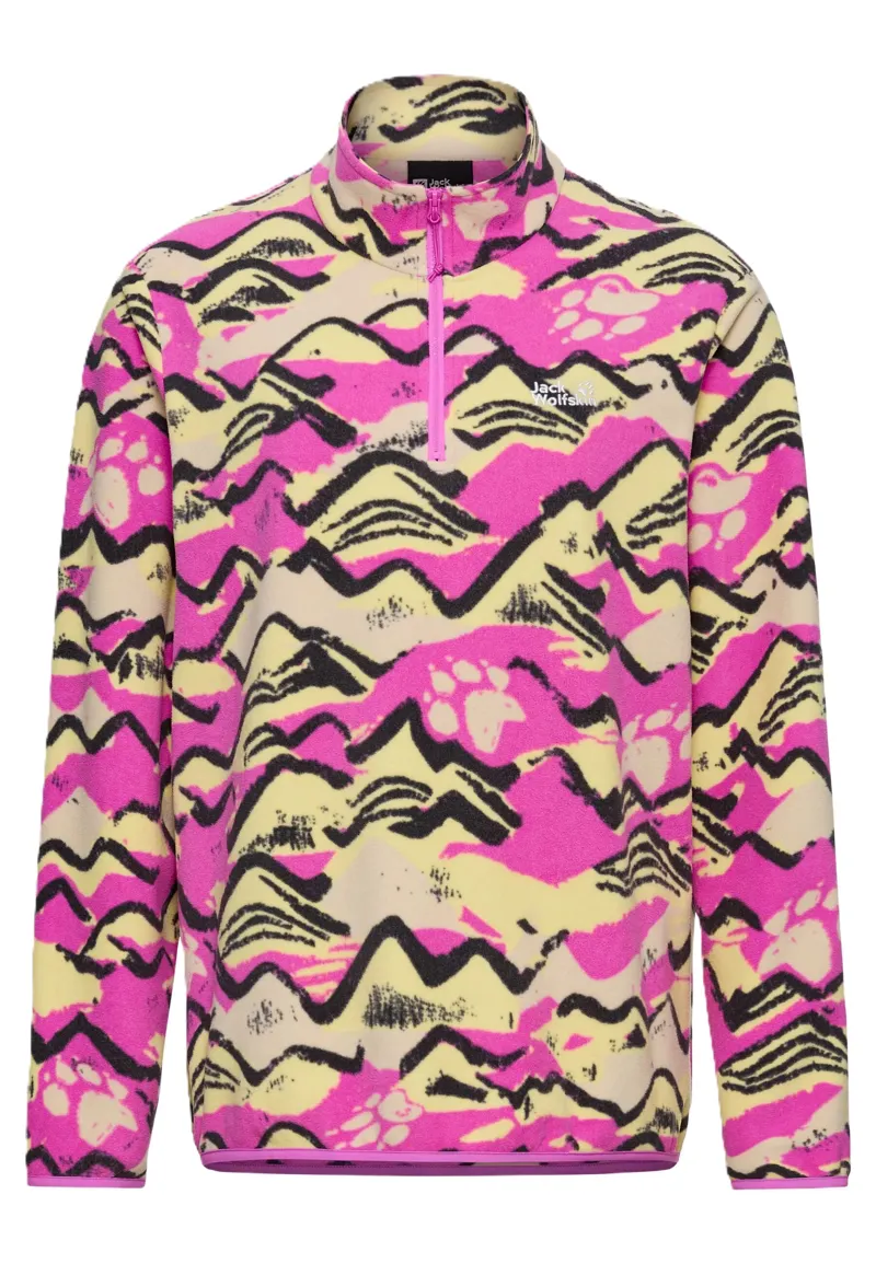 Jack Wolfskin Women's Paw Era 100 Half Zip Fleece Pullover - Foxglove