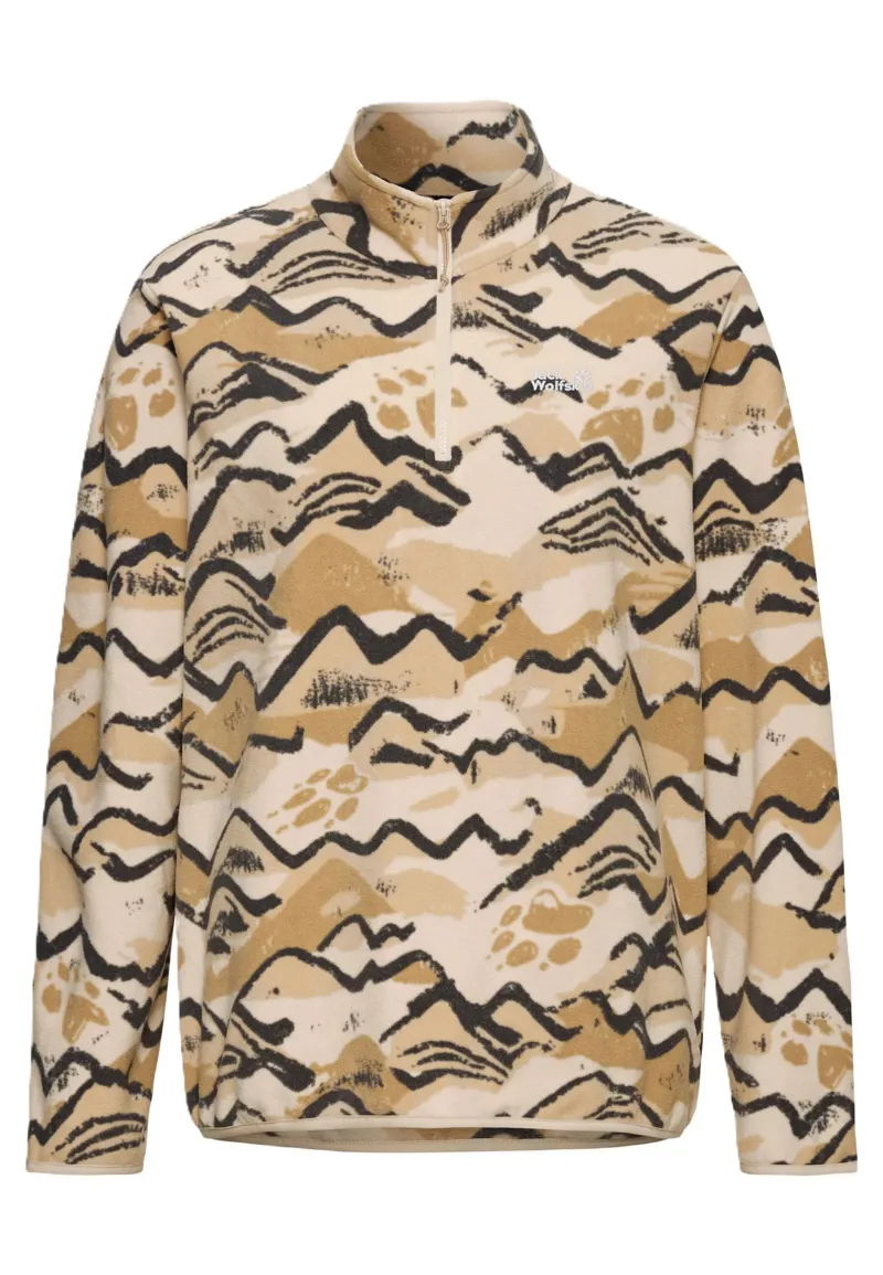Jack Wolfskin Women's Paw Era 100 Half Zip Fleece Pullover - Oyster