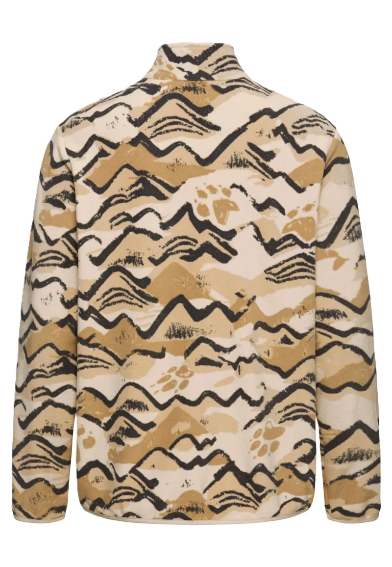 Jack Wolfskin Women's Paw Era 100 Half Zip Fleece Pullover - Oyster-1