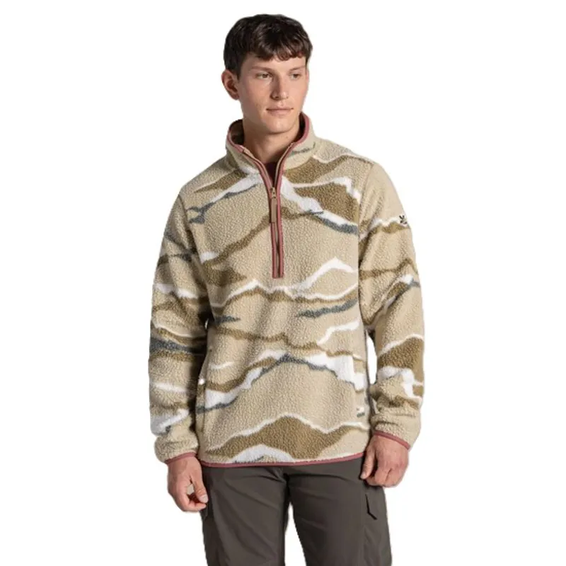 Craghoppers Men's National Trust Rawthey Half Zip Fleece - Cardamon Print-1