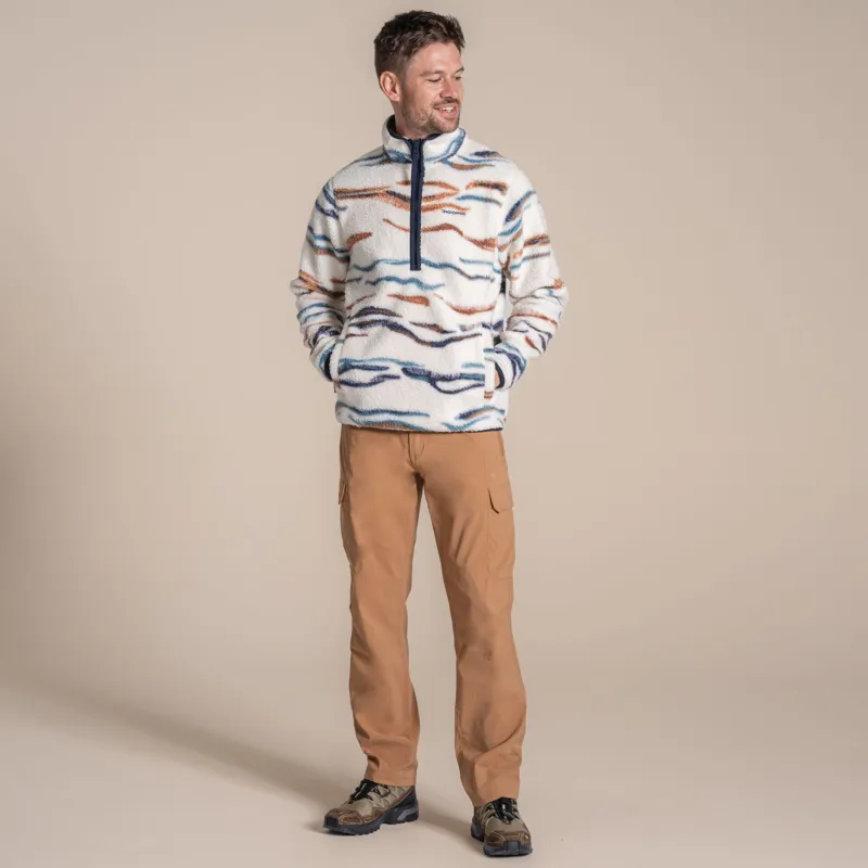 Craghoppers Men's National Trust Rawthey Half Zip Fleece - Ecru/Winterstorm-3