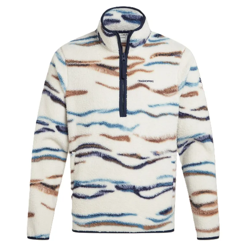 Craghoppers Men's National Trust Rawthey Half Zip Fleece - Ecru/Winterstorm