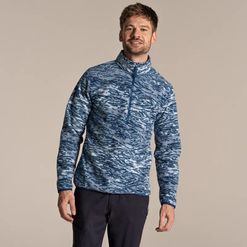Craghoppers Men's National Trust Irt Half Zip Fleece - Juniper Print -1