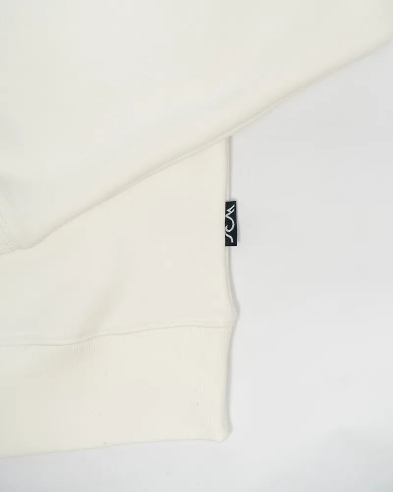 Bleubird Women's Solace Cropped Crew - White-3