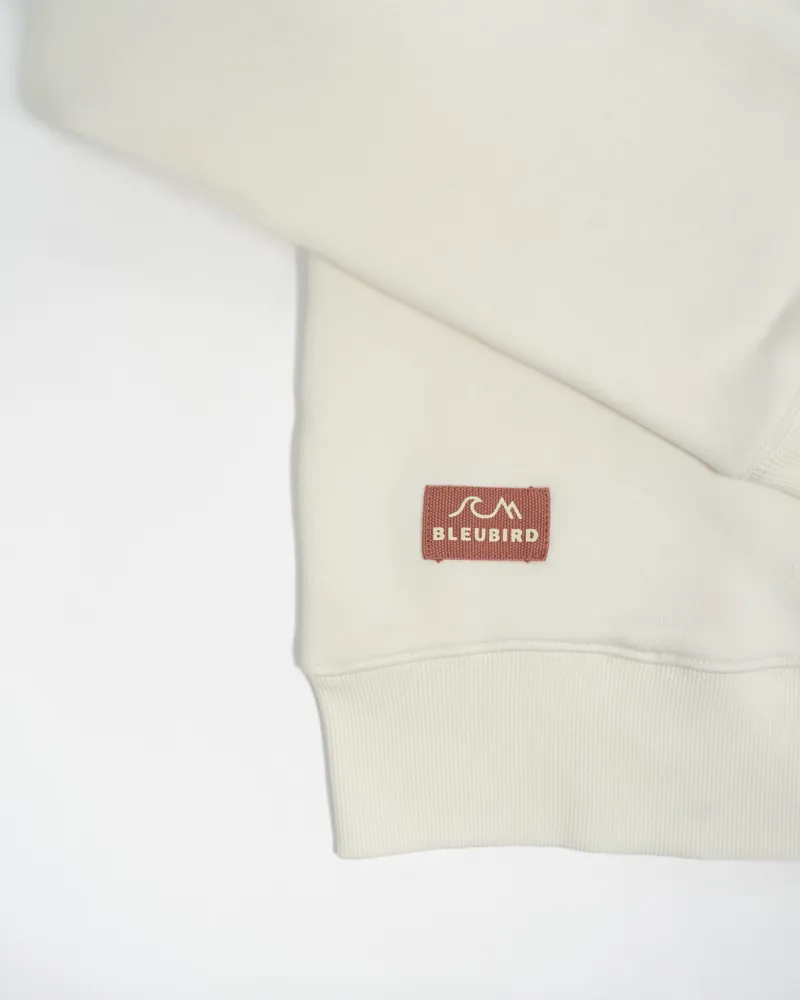 Bleubird Women's Solace Cropped Crew - White-4