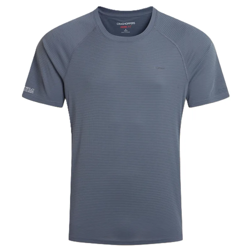 Craghoppers Men's NosiLife SolarShield+ Short Sleeved T-Shirt - Dark Pewter