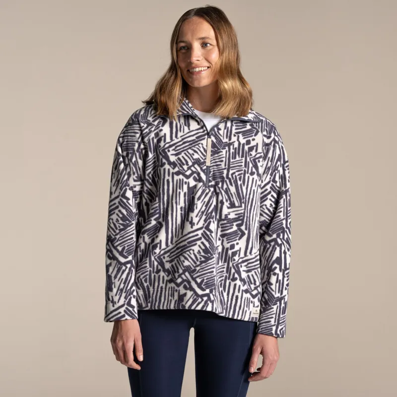 Craghoppers Women's Annjela Half Zip Fleece - Anthracite Print -1