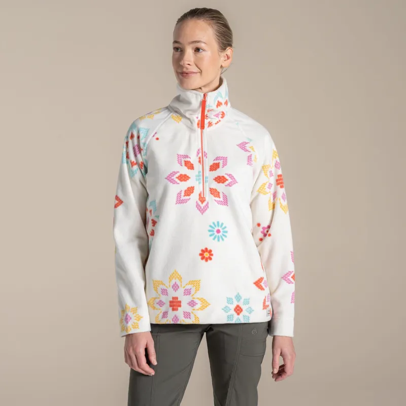 Craghoppers Women's Annjela Half Zip Fleece - Floral Print -1