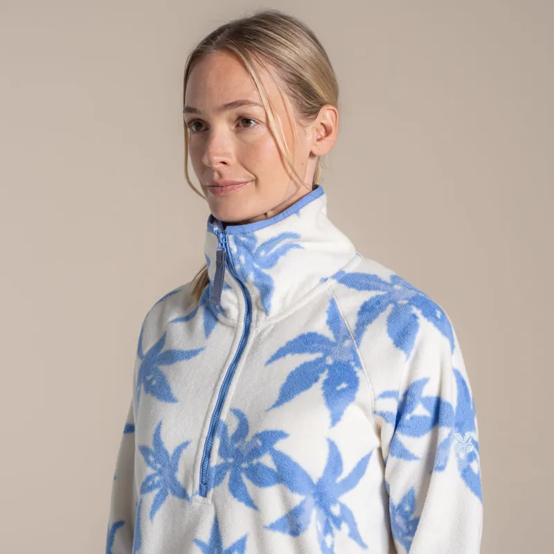 Craghoppers Women's National Trust Reedmace Half Zip Fleece - Vinca Blue Print-4