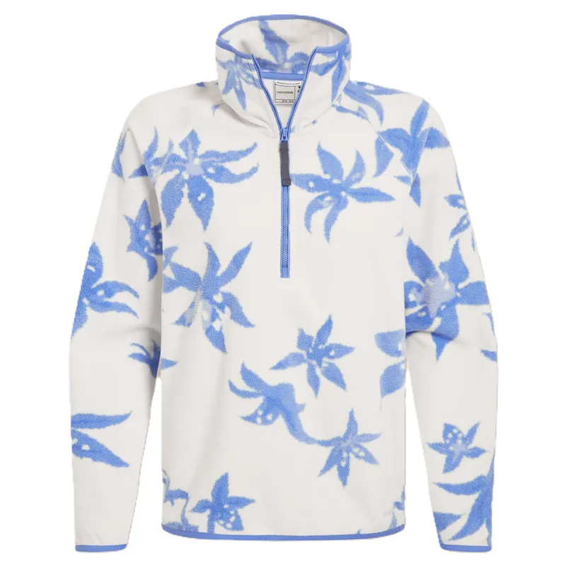 Craghoppers Women's National Trust Reedmace Half Zip Fleece - Vinca Blue Print