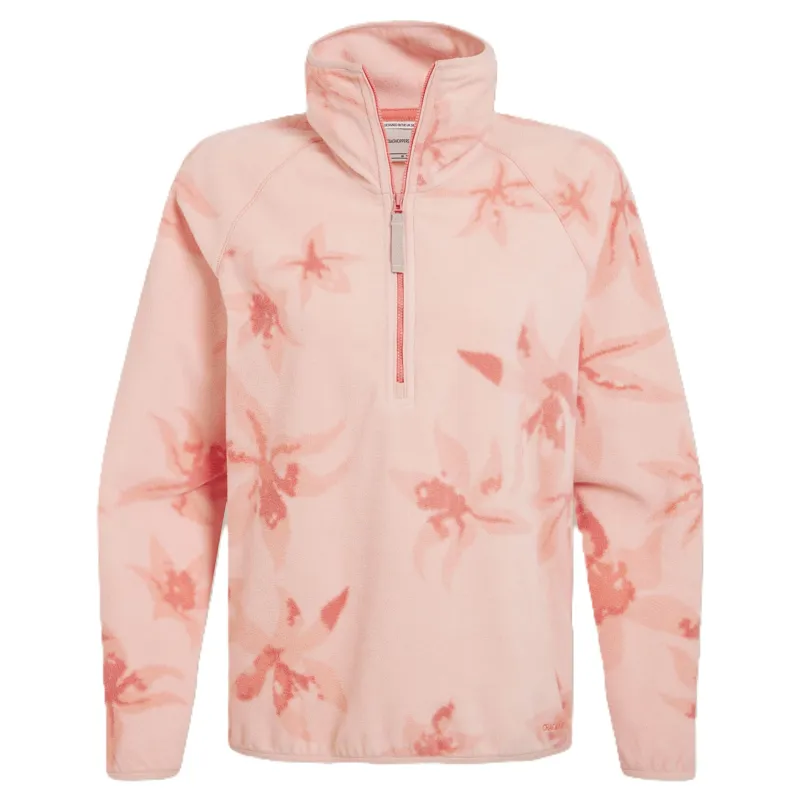 Craghoppers Women's National Trust Reedmace Half Zip Fleece - Sherbert Print