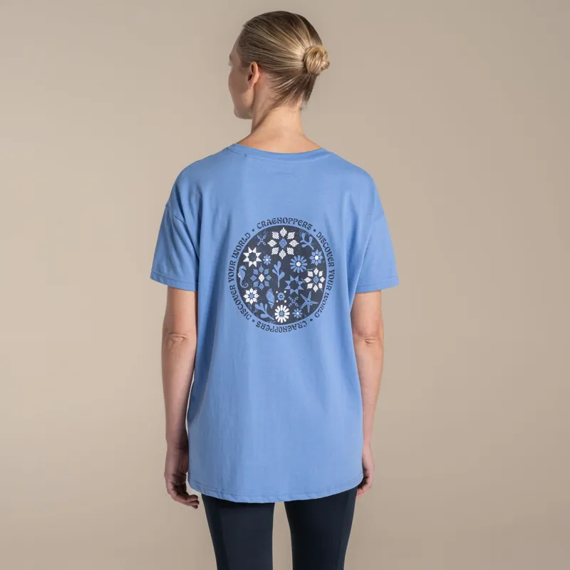 Craghoppers Women's Yago Short Sleeved T - Shirt - Vinca Blue-2