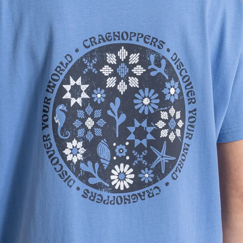 Craghoppers Women's Yago Short Sleeved T - Shirt - Vinca Blue-3