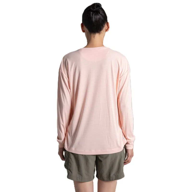 Craghoppers Women's NosiLife SolarShield+ Long Sleeved T-Shirt - Sherbert-2
