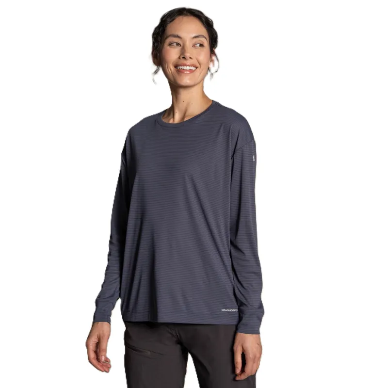 Craghoppers Women's NosiLife SolarShield+ Long Sleeved T-Shirt - Anthracite-1