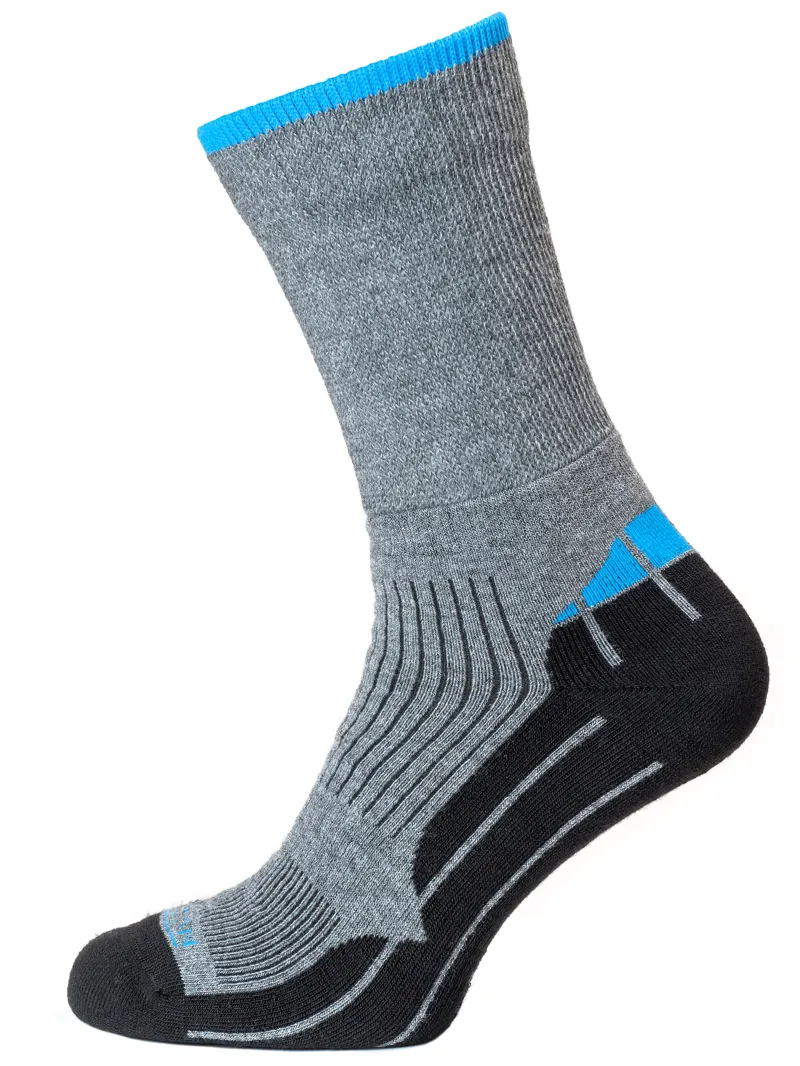 Horizon Performance Coolmax Hiker Sock - Grey Marl/Blue