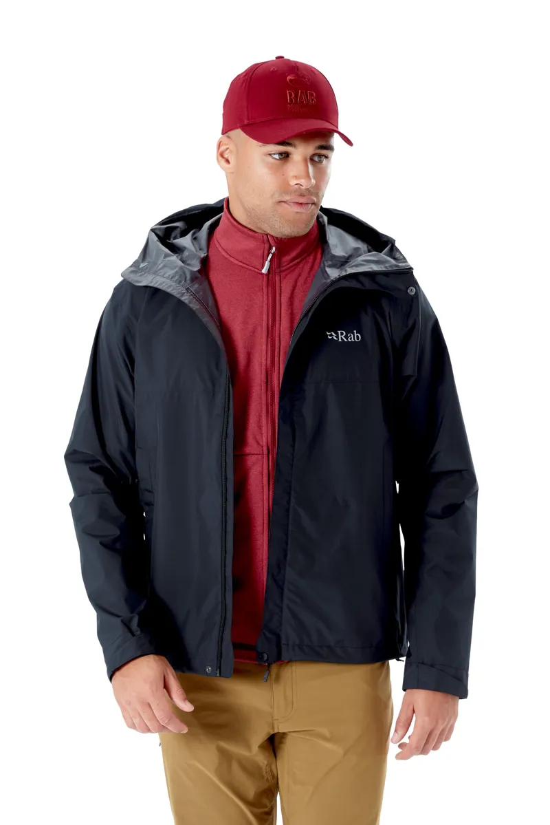 Rab Men's Downpour Eco Waterproof Jacket - Black-4